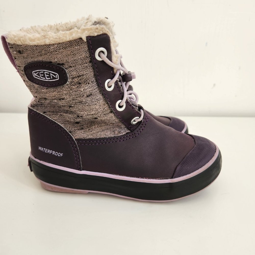 KEEN Toddler Girl's Purple Waterproof Snow Boots - Picture 7 of 11
